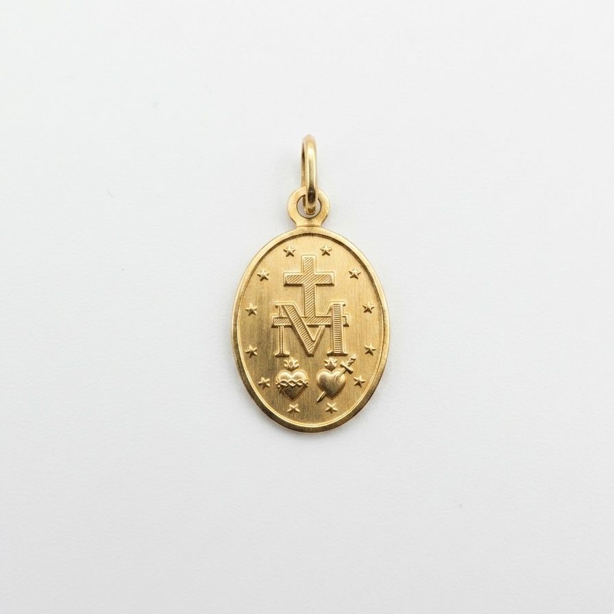 DIJE MARÍA AUXILIADORA EN ORO 18K