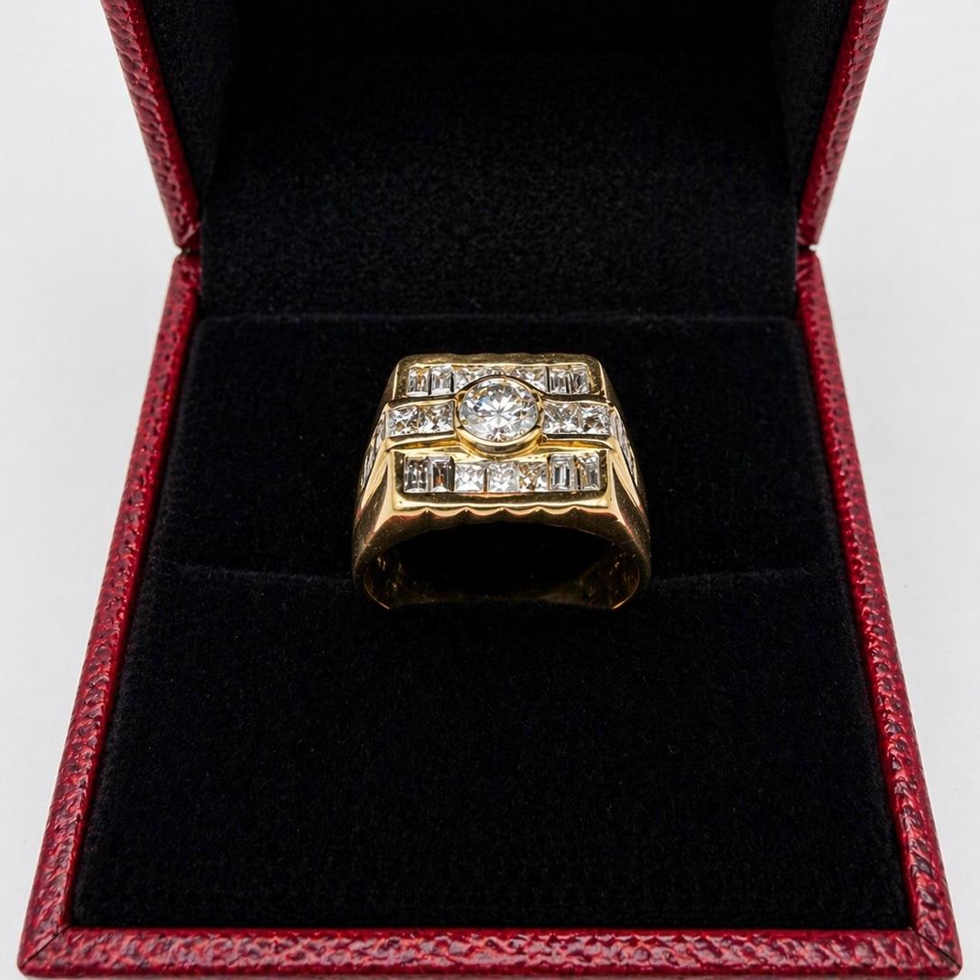 ANILLO DE ORO 18K C/ BRILLANTES