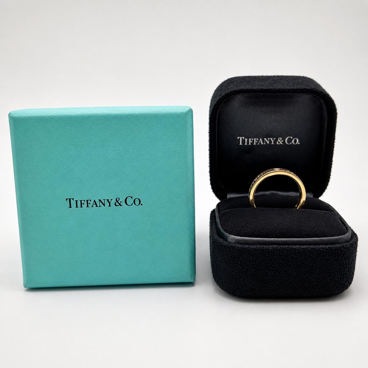 ANILLO TIFFANY & CO. BAND EN ORO ROSA 18K CON BRILLANTES