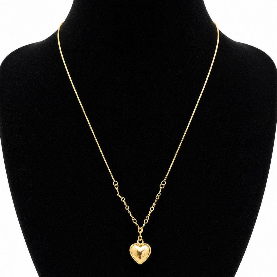 COLLAR EN ORO 18K CON DIJE CORAZÓN