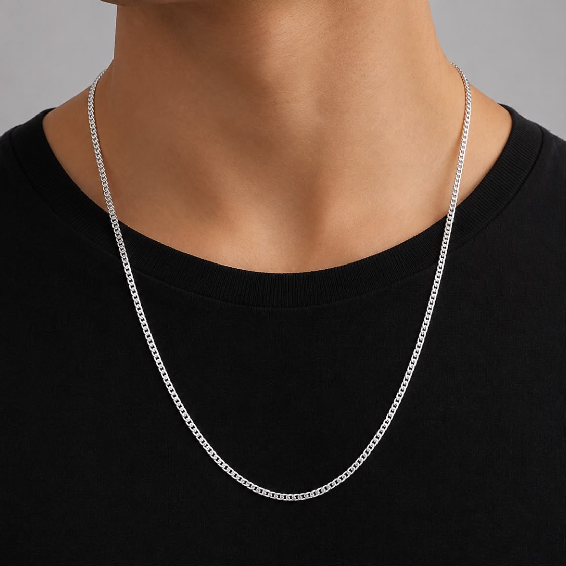 CADENA EN ORO BLANCO DE 18K ITALIANO