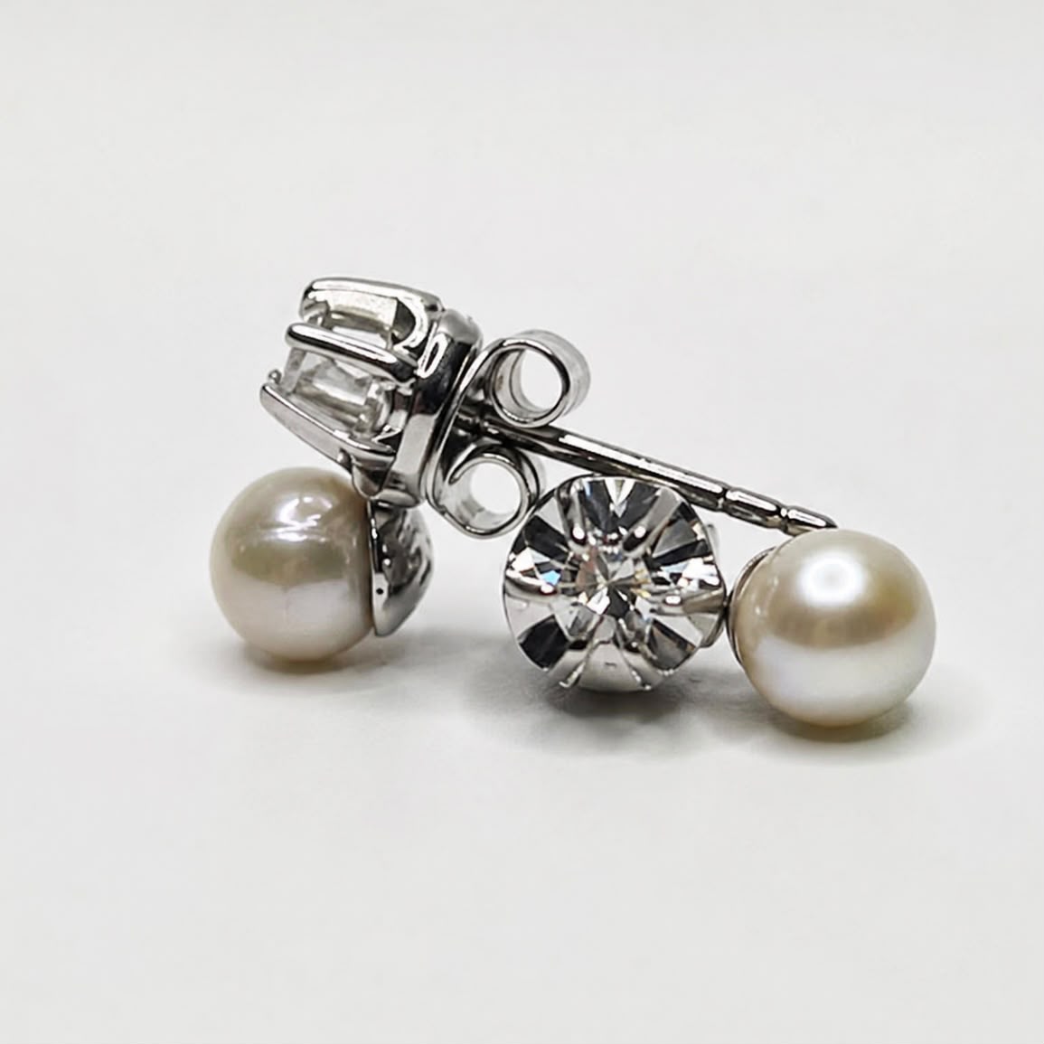 ARO DE ORO BLANCO 18K CON PERLAS