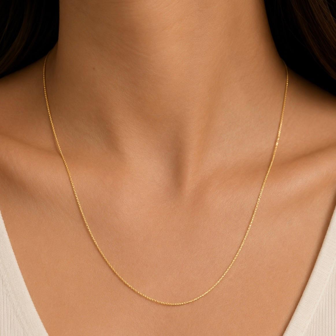 CADENA VENECIANA ITALIANA EN ORO 18K