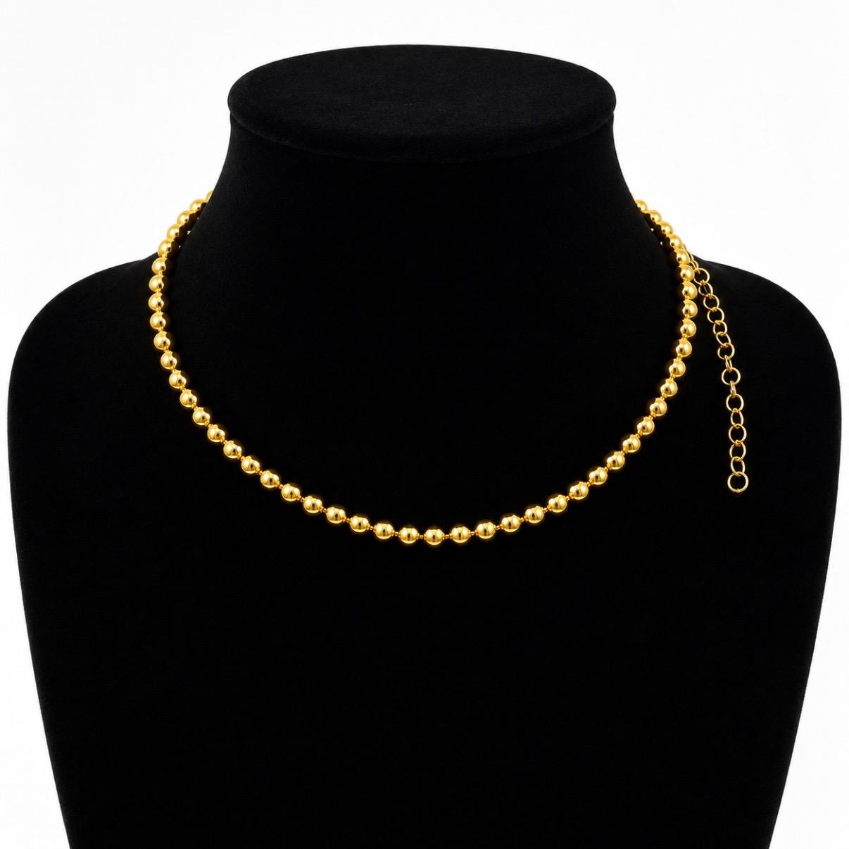 GARGANTILLA EN ORO 18K CON CADENA EXTENSIBLE
