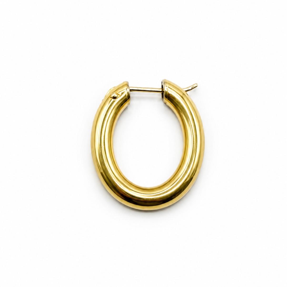ARGOLLAS OVALADAS EN ORO 18K