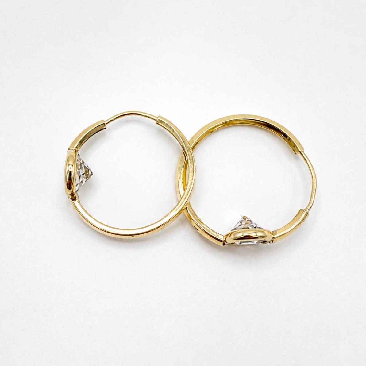 AROS ARGOLLA CON CIRCÓN EN ORO 18K