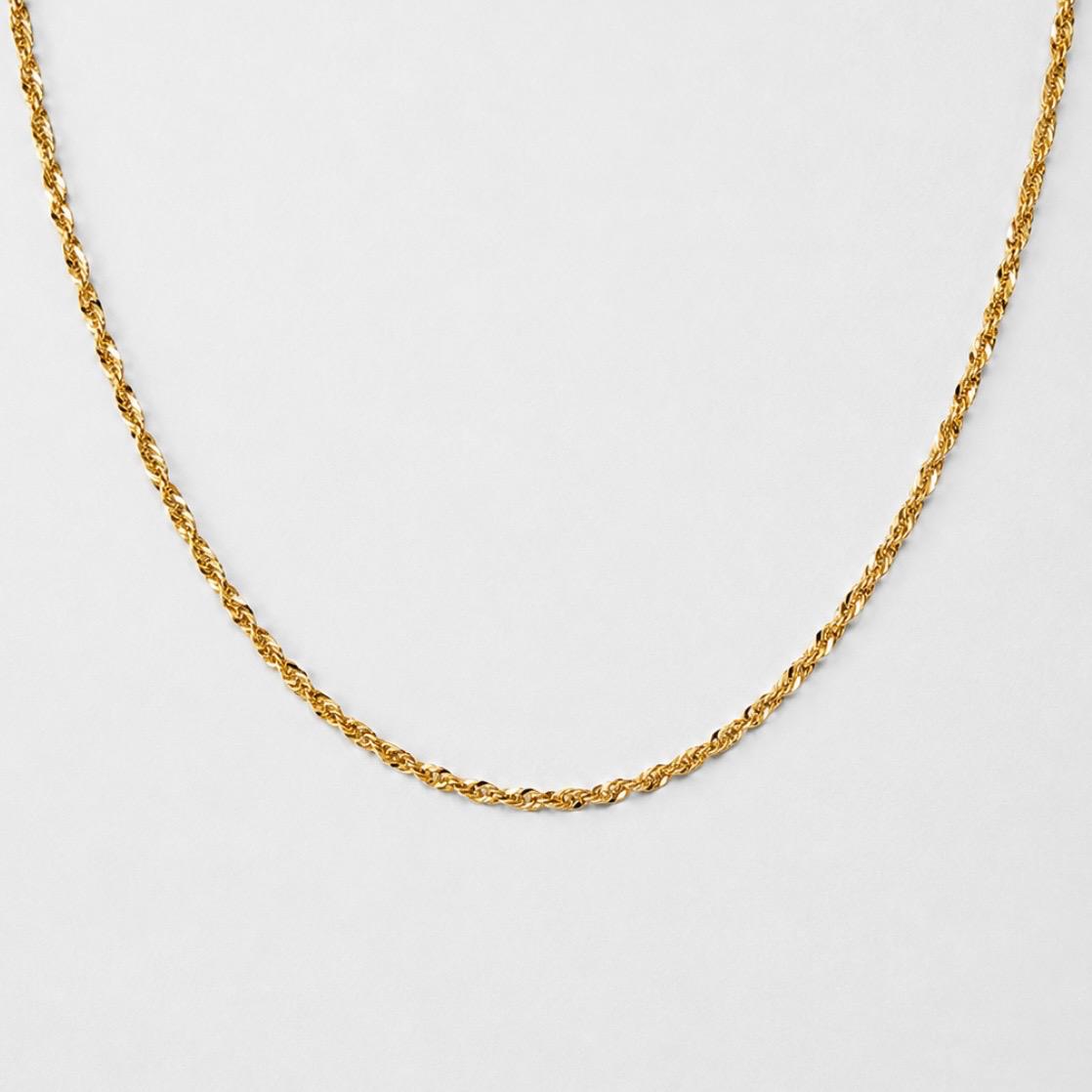 CADENA PIOLA ITALIANA EN ORO 18K