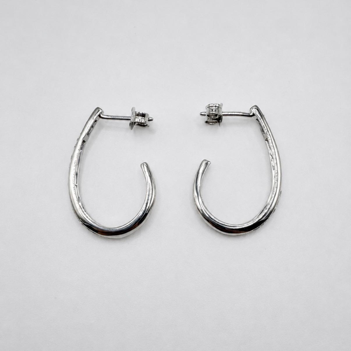 AROS COLGANTES EN ORO BLANCO 18K CON BRILLANTES