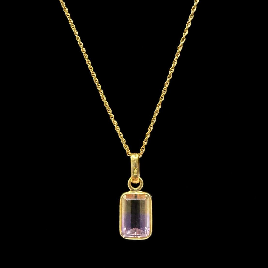 CONJUNTO EN ORO 18K CON AMATRINA