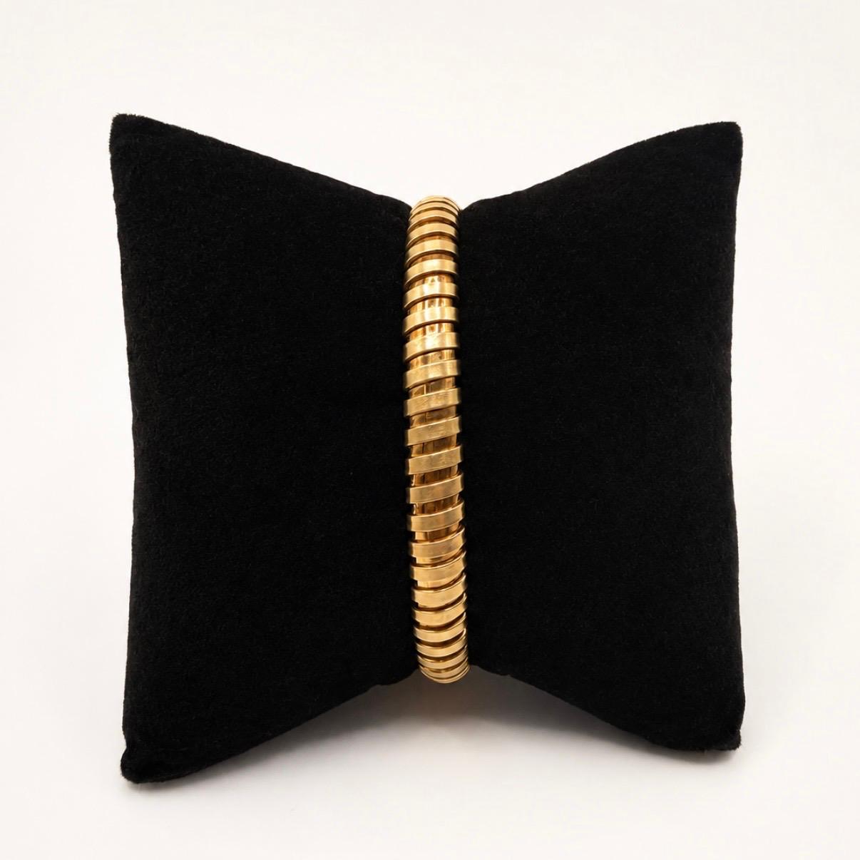 PULSERA FLEXIBLE ARTICULADA EN ORO AMARILLO 18K