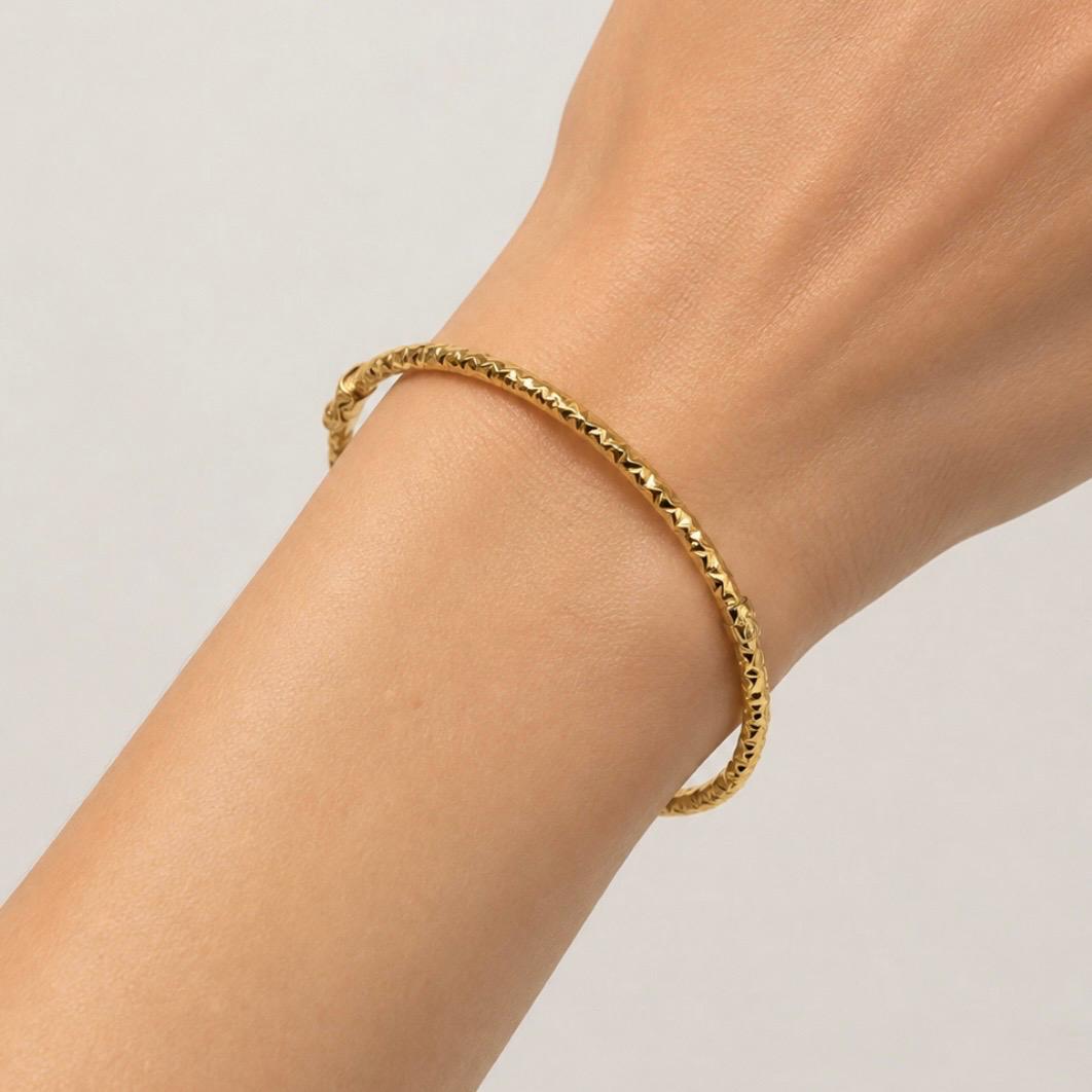 PULSERA ESCLAVA DIAMANTADA EN ORO 18K