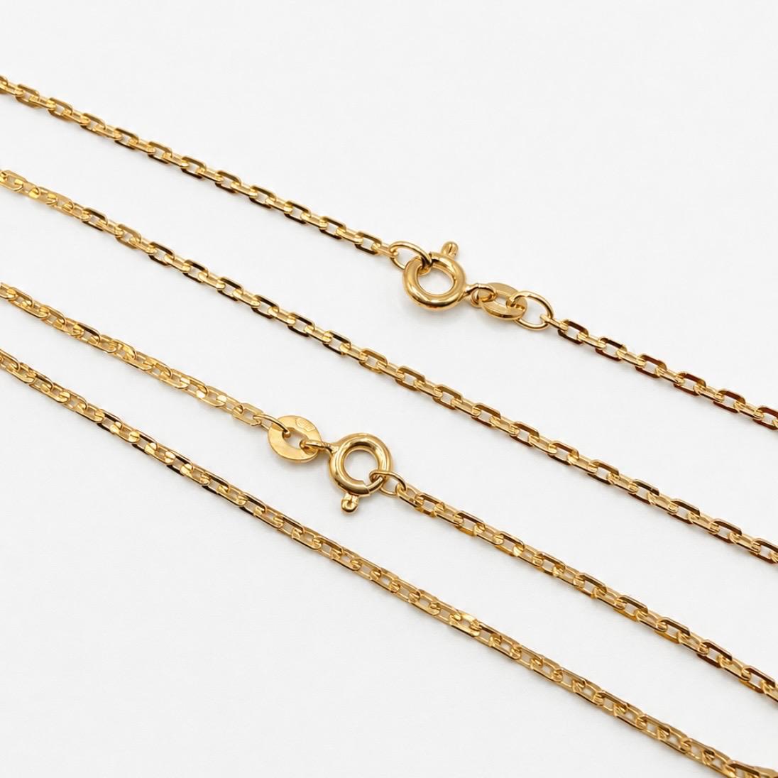CONJUNTO FORZATINA RECTANGULAR EN ORO 18K
