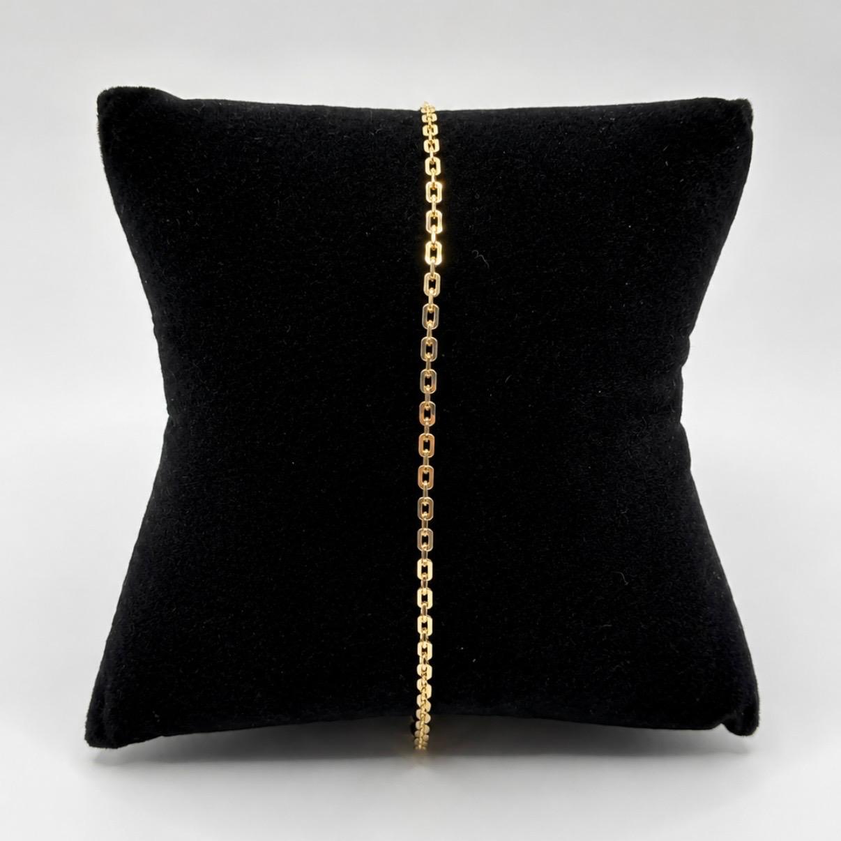 CONJUNTO FORZATINA RECTANGULAR EN ORO 18K