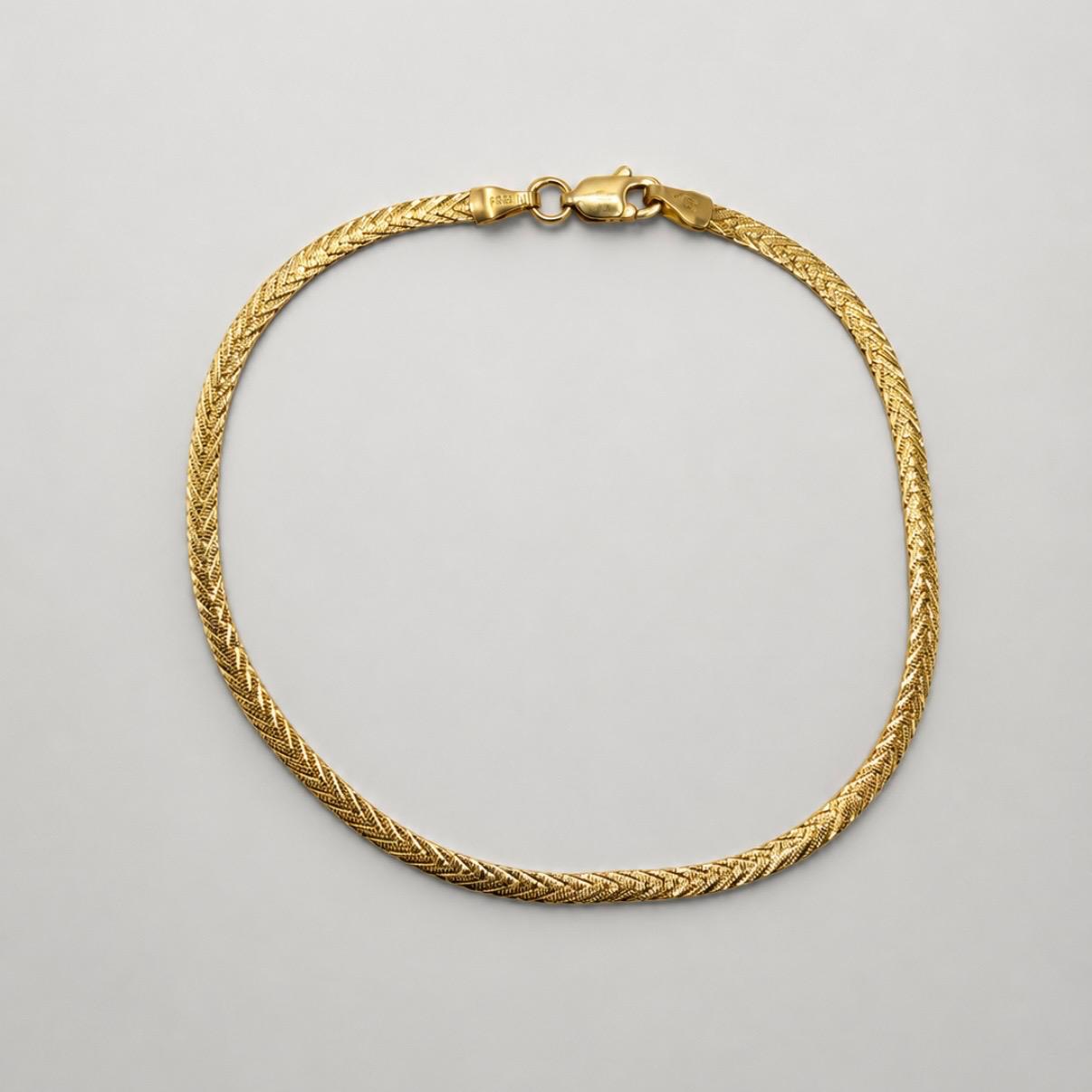 PULSERA ESPIGA ITALIANA EN ORO 18K