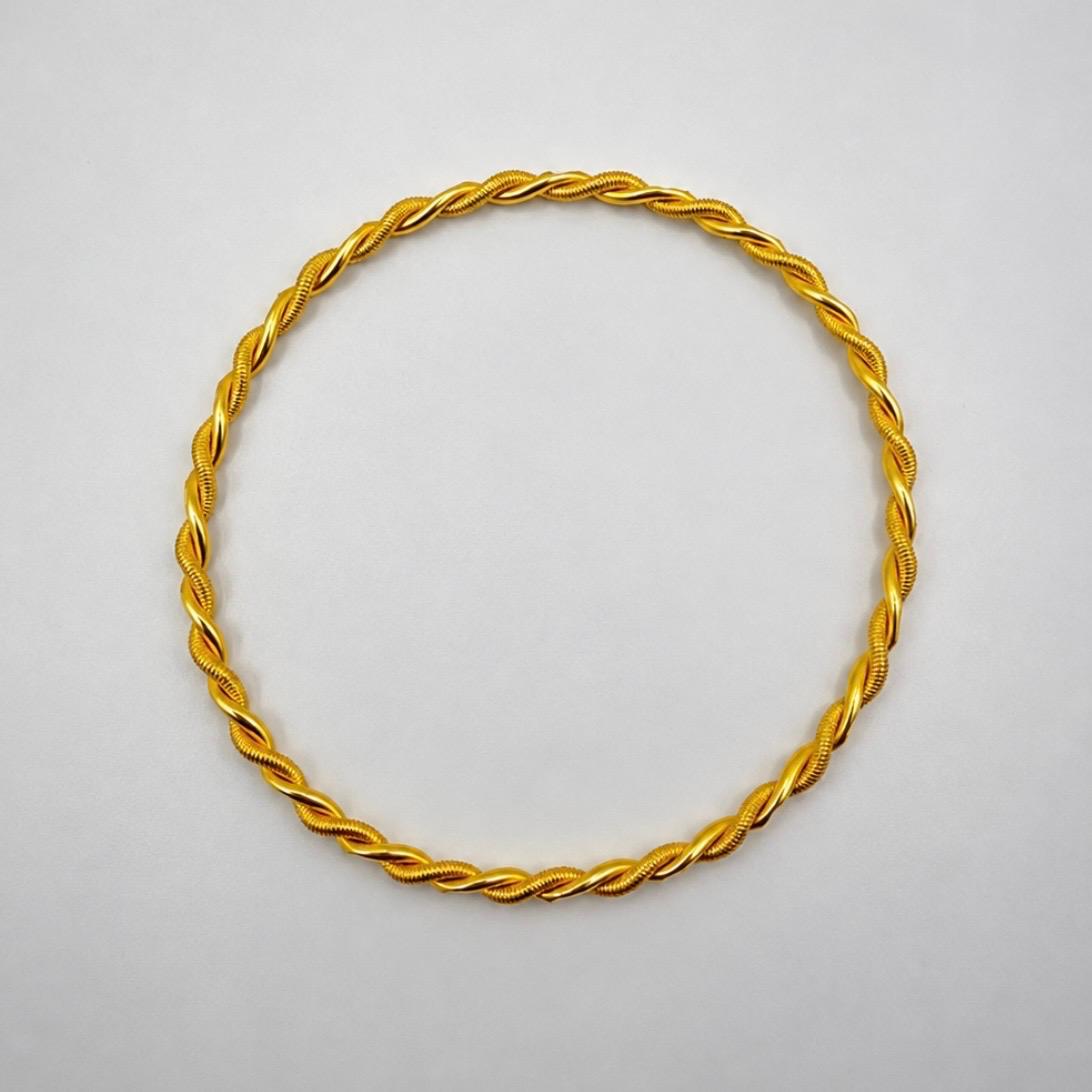 PULSERA TURCA TORZADA EN ORO 22K