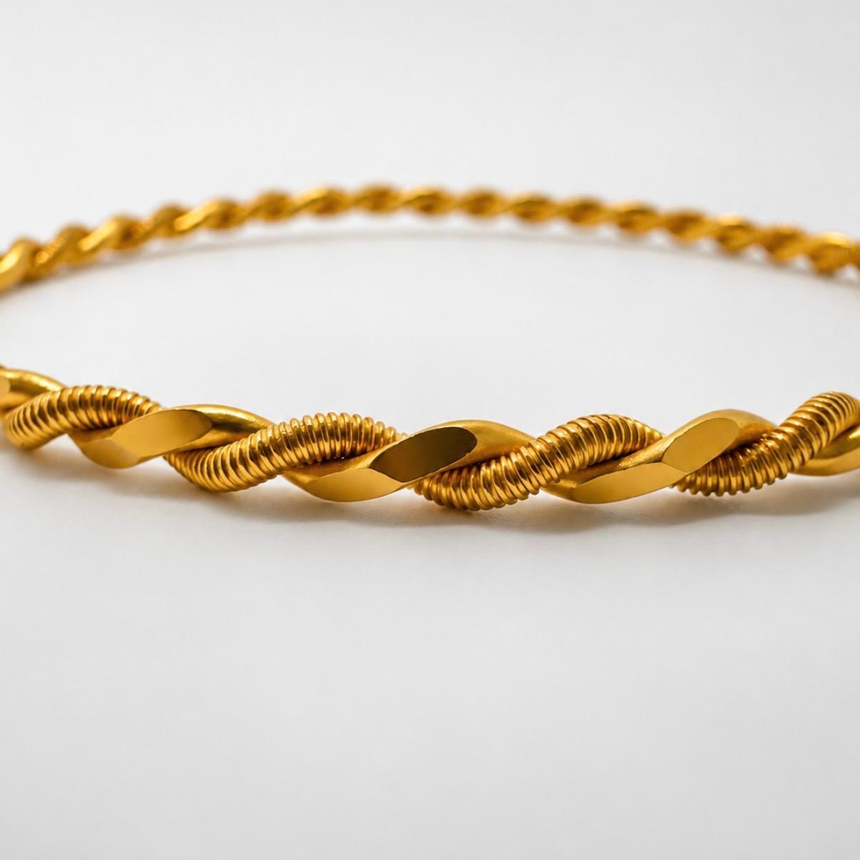 PULSERA TURCA TORZADA EN ORO 22K