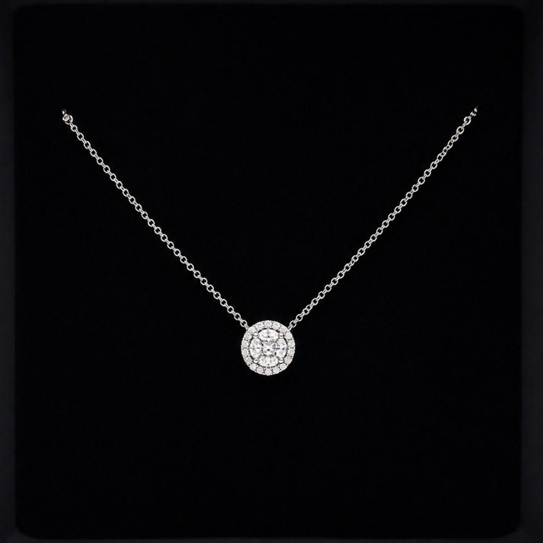 JUEGO DE BRILLANTES EN ORO BLANCO 18K